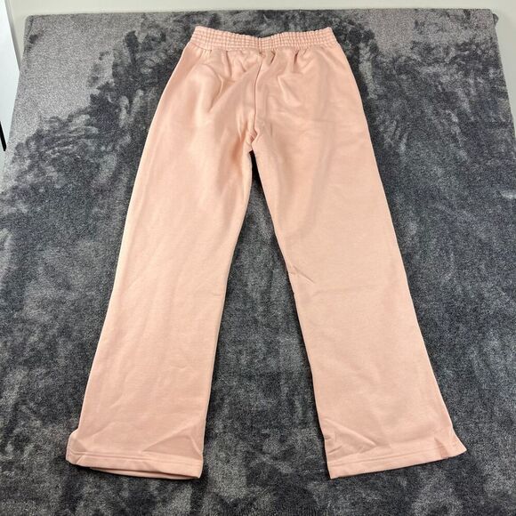 Pact Courtside Fleece Split Ankle Wide Leg Sweatpants Blush Posey Women's M NWT - Picture 8 of 10